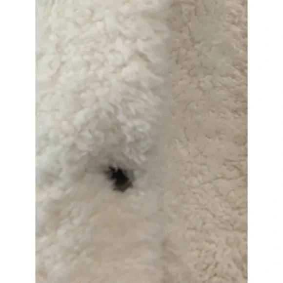 Plush X Revolve Women’s Cream Brown Sherpa Hooded Jacket NEW Size Small - Picture 5 of 10